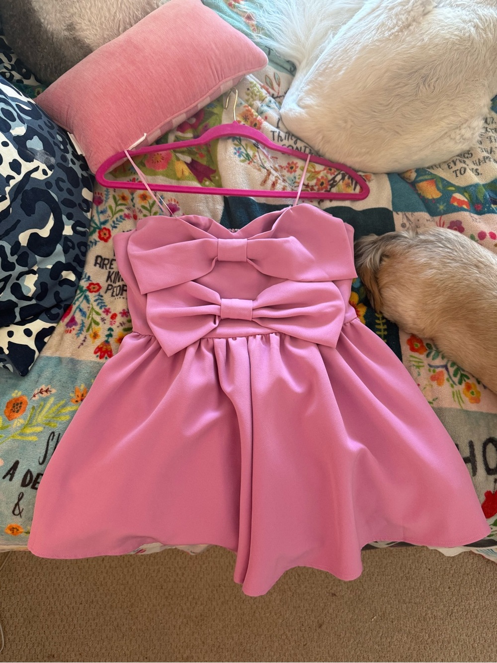 Anna Rae Pink Bow Romper